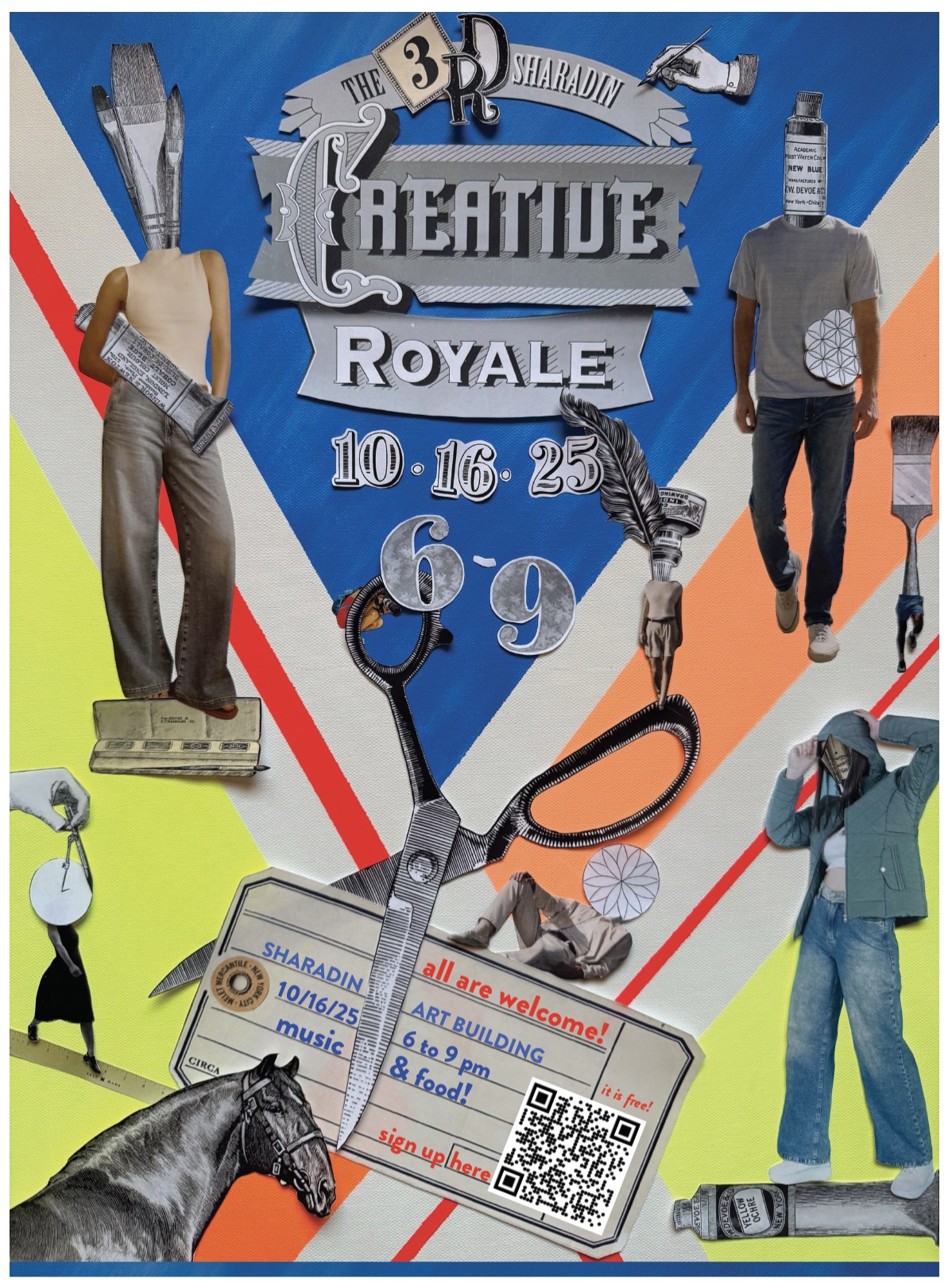 Thursday October 16th from 6-9pm join Creative Royale… an annual art making extravaganza open to all students. 
All creators are welcome….so bring a friend! There will be refreshments, music, inspiration and stress free interaction with others. It’s the perfect way to get back into the joy of making and spread the message “Stay Alive…Make Art!!” 
The link to register can be found in our bio!
The kickoff is in the Sharadin Atrium! 
#art #kutztownart #kucd
