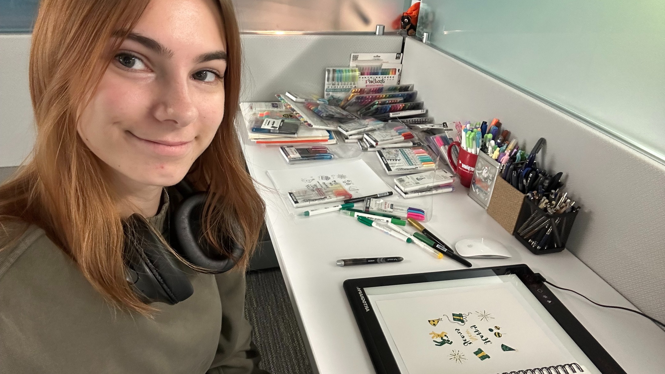 Today we a are back and we're spotlighting Melanie Yurchak and their time as a Graphic Design intern at Ignite2X!
Here's what Melanie had to say about their time there:
"I had a blast working at Ignite2X with Virginia and Sarah! I worked on animation, social media graphics, hand lettering, and illustration for different companies. I got to work with so many markers and pens, and this helped with my creations. This internship helped me expand my creativity and knowledge in a professional setting. Thank you so much for this opportunity!"
#designintern #studentdesigner #kucd