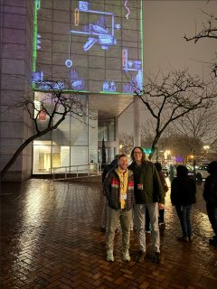 Intricate Interplay at the Portland Winter Light Festival ✨

A new collaboration between Professor Josh Miller @codesketchbook and KUCD alum Joey Strain @joey_strain.
Their work was projected in Portland, Oregon as part of the festival—featuring free light-based art, immersive sculpture, performances, and participatory events across the city in February.
If you love this, consider taking Creative Code in Fall 2026.
#advising #creativecode #whatstandsoutinaportfolio #professorsrock #kucdrocks