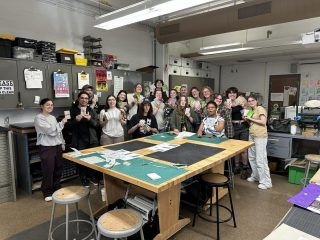 Last Friday, Prof. Meloney and Prof. Cunfer ran a 3-hour bookmaking workshop in the afternoon!