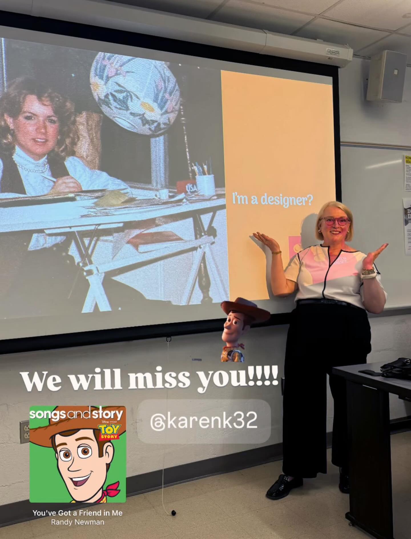 Join us in celebrating the retirement of Prof. Karen Kresge! 🎉
A typography-loving, Toy Story–obsessed mentor, Prof. Kresge has made a lasting impact on so many students and colleagues, and has been one of our biggest champions for internships.

📅 May 14
🕑 2:00–4:30 PM
📍 Kutztown Tavern
Stop by for an iced tea, lunch, or just a final hug as we send her off with appreciation.

Can’t make it? You can still be part of the celebration by sharing a message or photo here: https://forms.gle/T6dRtdFKCiM1RvKy9

Please RSVP by May 7!