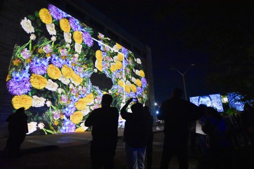 interactive light show installation